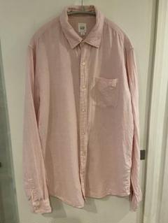 OLD GAP ピンク リネン長袖シャツ