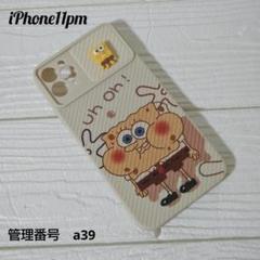 iPhone11pm　スポンジボブ　スマホケース　スマホカバー　指紋防止