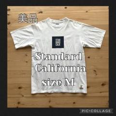 美品　スタンダードカリフォルニア　Tシャツ ボックスロゴ　ヘビーウェイト　白　M 美品 スタンダードカリフォルニア Tシャツ ボックスロゴ