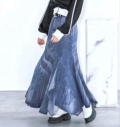 PAGEBOY シアーブリーチデニムスカート PAGEBOY（ページボーイ）の「シアーブリーチデニムスカート
