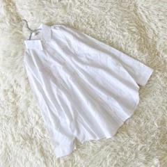 《クレスト》 刺繡コットンシャツ 韓国製 レギュラーカラー シンプル 着回し