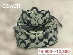 【美品】COACHコーチ リュック バッグパック シグネチャー柄