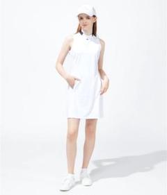 【極美品】J.Lindeberg レディースゴルフワンピース M ホワイト 極美品】J.Lindeberg レディースゴルフワンピース M ホワイト