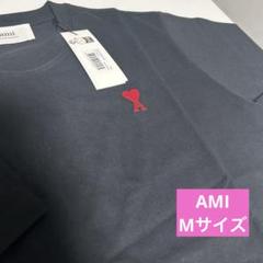ami ハート刺繍 黒 Tシャツ 新品タグ付き 美品タグ付き】AMI PARIS ハート刺繍Tシャツ（黒•Mサイズ