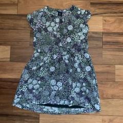GapKids 花柄 半袖ワンピース 6-7