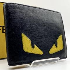 ⭐️美品 FENDI バグズアイ モンスター カードケース レザー ブラック Fendi カードケース レザー ブラック | Fendi