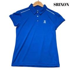【Lサイズ】SRIXON レディーステニスウェア　半袖　ポロシャツ　ブルー　速乾