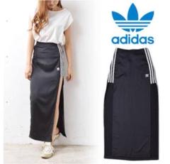 adidas x Angel Chen★スリット入りベロアロングスカート adidas x Angel Chen☆スリット入りベロアロングスカート