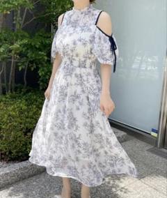 NOMAE★　ワンピース　オープンショルダー2wayワンピース　花柄　フラワー