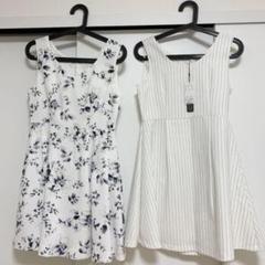 【新品・美品】セシルマクビー 花柄ワンピース ストライプ柄ワンピース 2着セット