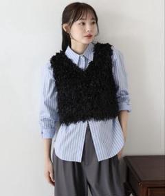 フェザーフリンジジレ 楽天市場】【50%OFF】フェザー フリンジ ベスト トップス ジレ