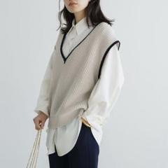美品　ラウンジドレス　ベスト Loungedress(ラウンジドレス) 和紙ニットベスト｜Yahoo!フリマ