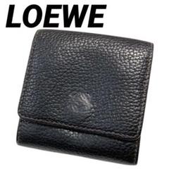 【未使用】LOEWE ラウンド型コインケース LOEWE - 希少☆オールド LOEWE ロエベ レザー ラウンド・コイン