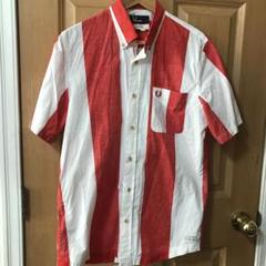 FRED PERRY 半袖シャツ M 赤白