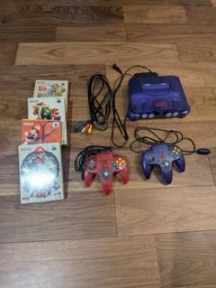 NINTENDO64 本体 クリアパープル ソフト4本セット
