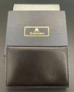 【未使用】ASHFORD レザー名刺入れ（ブラック）のサムネイル