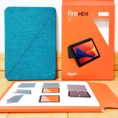 ほぼ未使用 Fire HD 8 専用 純正ファブリックカバー (グリーン)