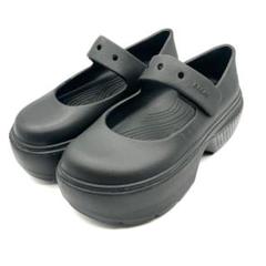 crocs Stomp Mary Jane ストンプ W9 25cm ブラック