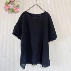 【インディヴィ】 カットソー シャツ (M) バックタック ゆったり ワールド