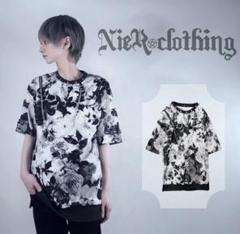 美品✨NIER CLOTHING 半袖パーカー セットアップ 上下 蝶 総柄 NieR Clothing / 総柄ZIPパーカー 黒 H-24-05-18-1023-PU-TO-KB
