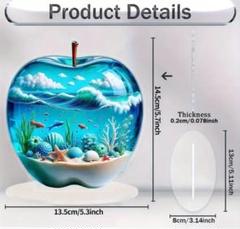新品 アクリル製 ２D りんごの 海洋生物アート 海の生き物 スタンド