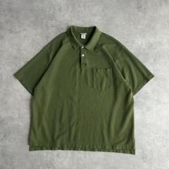 L.L.Bean 半袖ポロシャツ 鹿の子 無地 ポケット付き