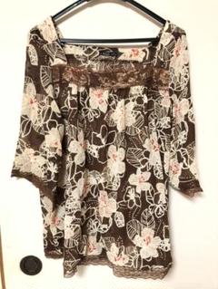 チュニック　トップス　Tシャツ　七分袖　レディース