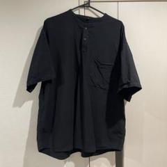 無印良品　無印　ブラック　涼感ヘンリーネック半袖布帛Ｔシャツ紳士　XL