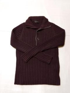 美品 ニコルNICOLEのニットジャケットワインカラー