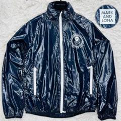 極美品 MARK&LONA ナイロンジャケット フルジップ ゴルフ 黒