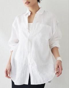 Whim Gazette ウィムガゼット リネンキャンバス シャツ