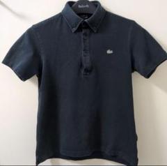 【美品】LACOSTE ラコステ ポロシャツネイビー 胸刺繍ロゴ Mサイズ 紺色 LACOSTE ラコステ ネイビー ポロシャツ クラシックフィット 刺繍
