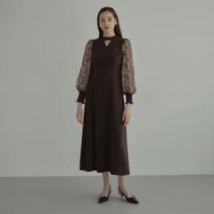 ANDRESD sleeve embroidery dress S サイズ
