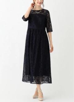 anysis ロングワンピース　レース　美品　紺　結婚式　オンワード 2025年最新】anysis ワンピース レースの人気アイテム - メルカリ