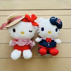 ぴくにっくドールBIG　キティ デニムショータイムマスコット1 ハローキティ