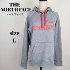 【a1659】THE NORTH FACE 美品 フード付 パーカー L グレー