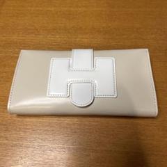 RikiRiki 浅見帆帆子 開運長財布 ベージュ×ホワイト レディース