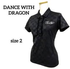 【タグ付き未使用品】ダンスウィズドラゴン ポロシャツ ゴルフシャツ ブラック