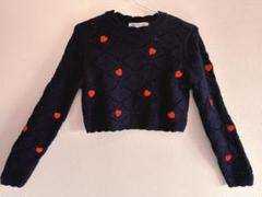 ZARA - zara ザラ　オープンニットハートセーター ZARA オープンニットセーター ハート M