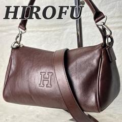 美品　ヒロフ　ワンショルダー　ハンドバッグ　アクセサチーポーチ　レザー　レット HIROFU ヒロフ ハンドバッグ ポーチ ワンショルダーバッグ