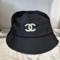 ❣️レア❣️CHANEL シャネル ハット ココマーク ロゴ バケット S CHANEL - CHANEL シャネル ココマーク刺繍 コットン バケット