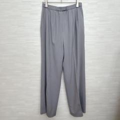 美品★leilian レリアン　パンツ　スラックス　ウエストゴム　W64 グレー