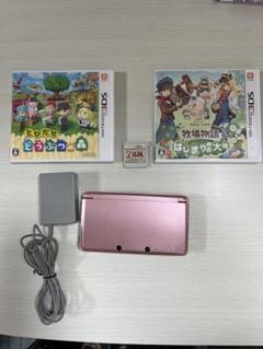 Nintendo　ニンテンドー　3DS　本体+ソフト3本セット　充電ケーブル