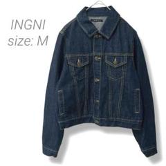 【イング】INGNI✨良品✨デニムジャケット Gジャン コットン M インディゴ