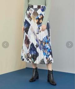 【美品】UNTED TOKYO ユナイテッド フォトコラージュ プリーツスカートのサムネイル