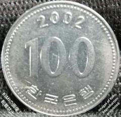 100ウォン硬貨 2002 韓国 100 won coin 2002 Korea - メルカリ