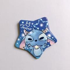 リロ&スティッチ　スティッチ 星型缶バッジ　星座