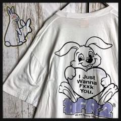 【希少XLサイズ】エフアールツー☆バックウサギロゴTシャツ 入手困難 人気モデル