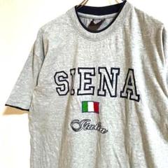 Italian style Tシャツ 半袖　デカロゴ　グレー　XL メンズ　古着