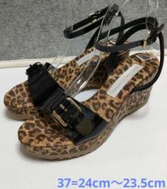 37ステラマッカートニー　サンダル　豹柄　レオパード